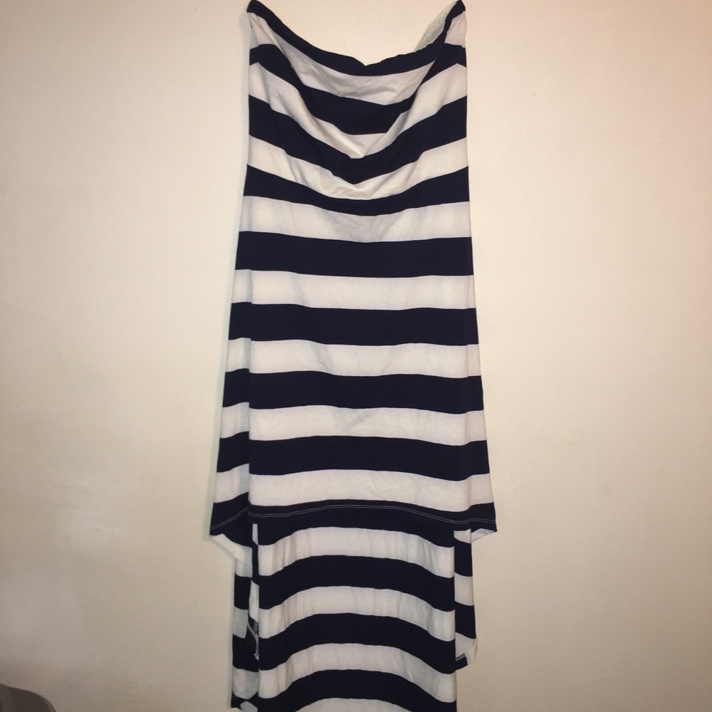 Banana Republic navy and cream tube maxi.